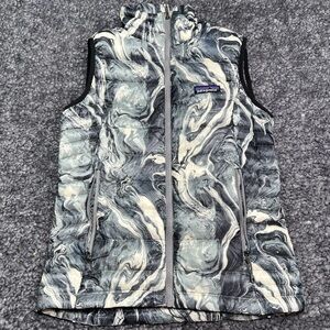 Patagonia Womens Marble Swirl Down Insulated Puffer Vest Jacket XXS